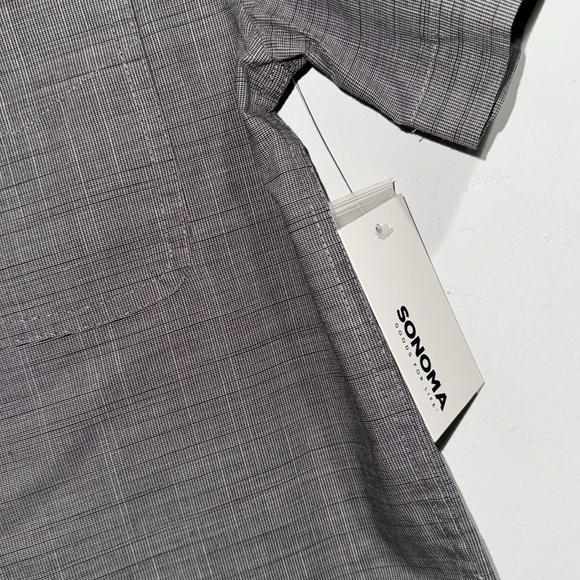 Sonoma Charcoal Short Sleeve Shirt boys medium button down NeW - Picture 2 of 4